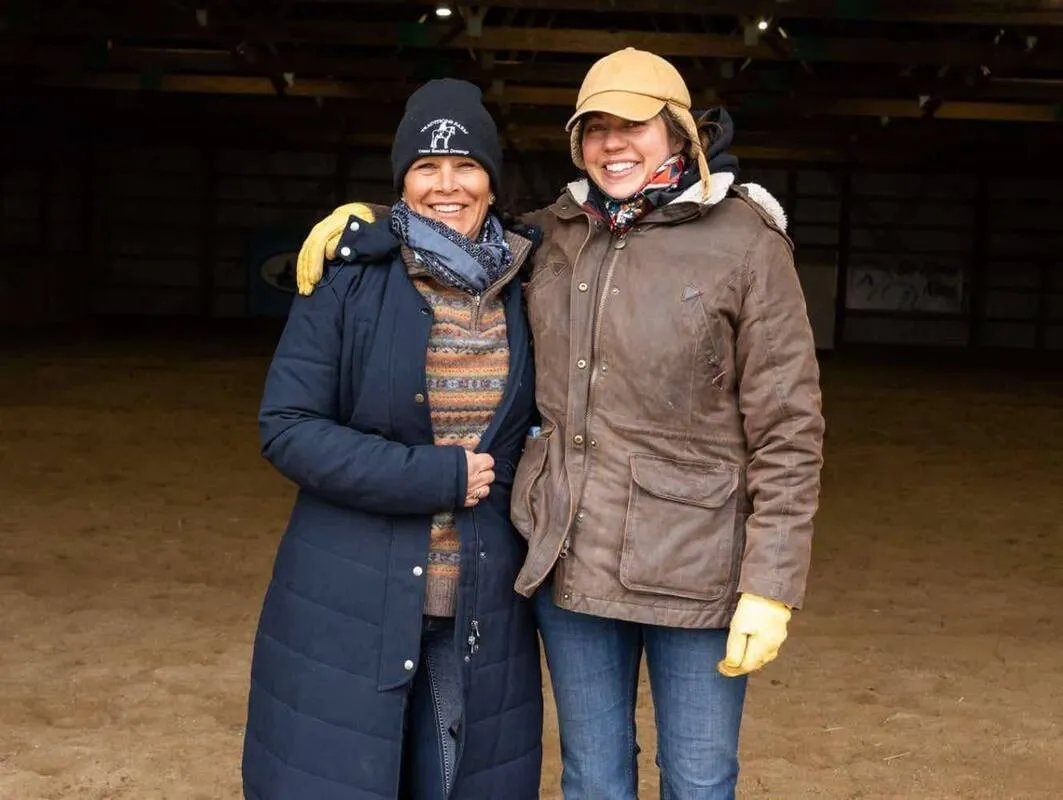 Amy Skinner, a student of Tressa Boulden, with a horse