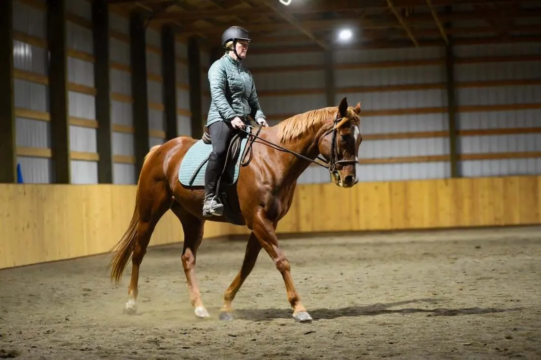 Anne Shaw, a student of Tressa Boulden, with a horse