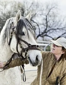 Kip Mistral, a student of Tressa Boulden, with a horse
