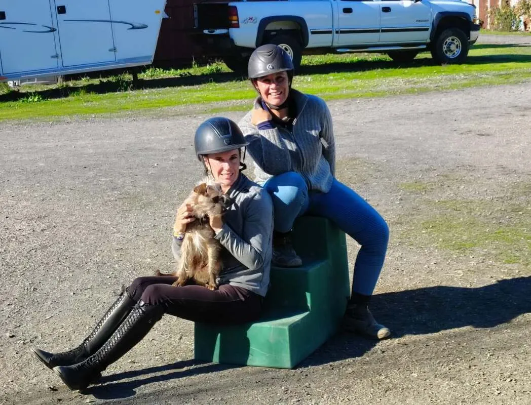 Paloma David, a student of Tressa Boulden, with a horse